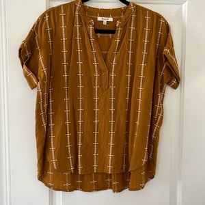 Madewell mustard color blouse